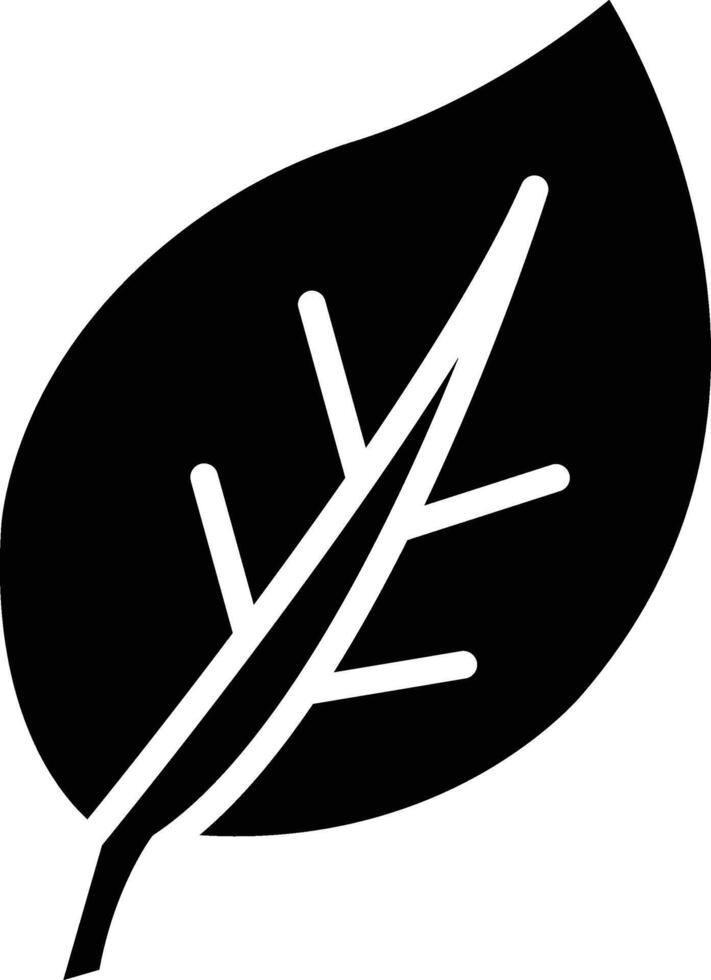 Leaf Glyph Icon Design vector