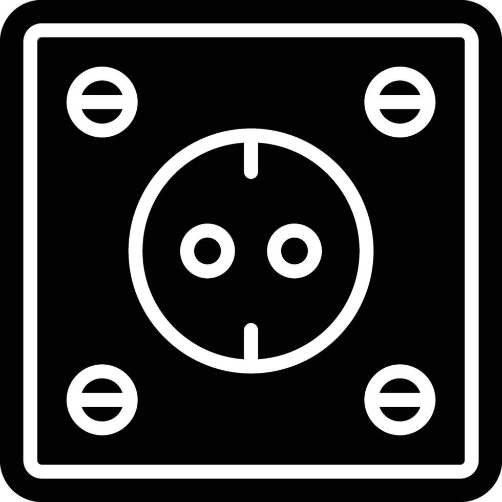 Socket Glyph Icon Design vector