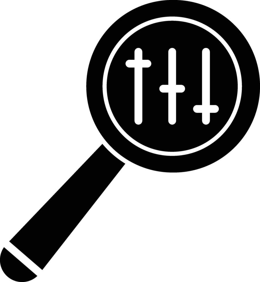 Search Volume Glyph Icon Design vector