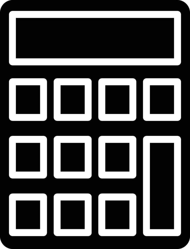 Calculator Glyph Icon Design vector