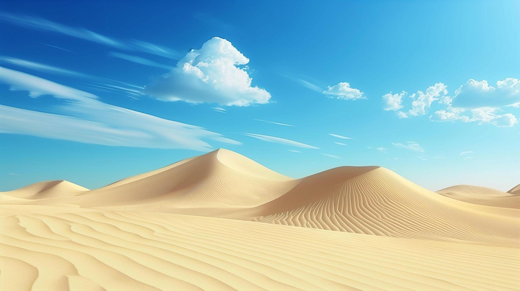 A calm, minimalistic scene of sand dunes photo
