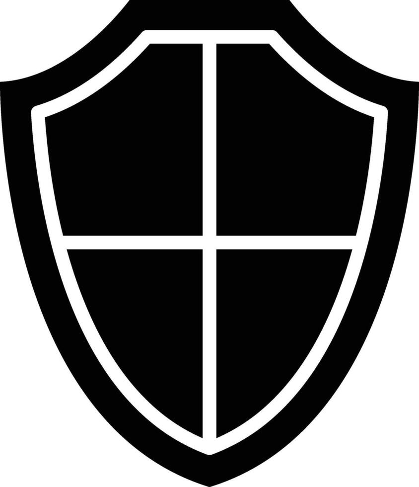 Shield Glyph Icon Design vector