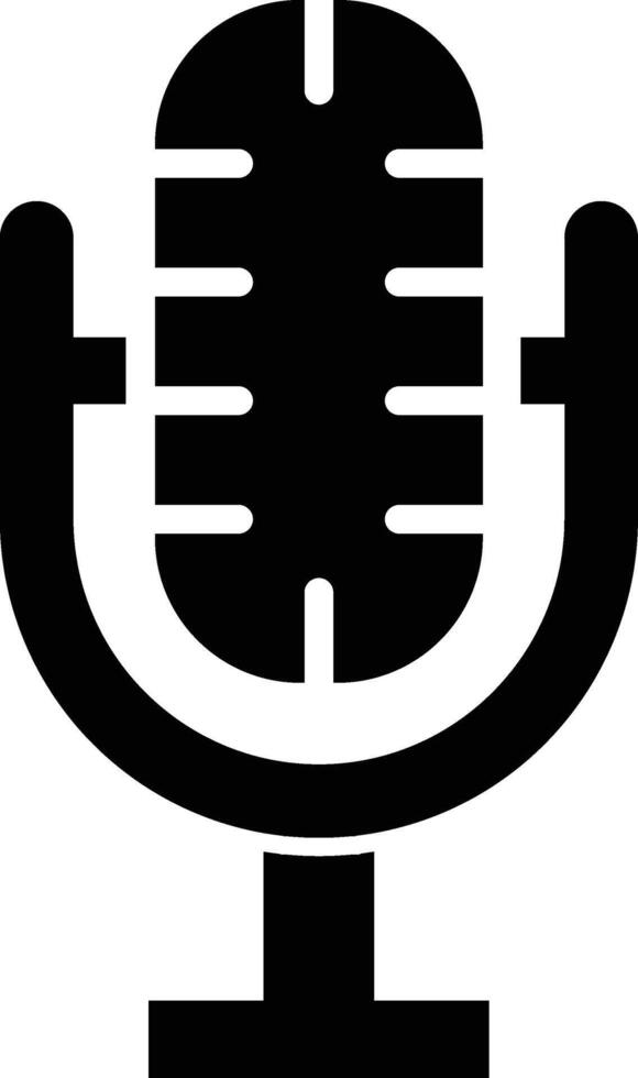 Microphone Glyph Icon Design vector