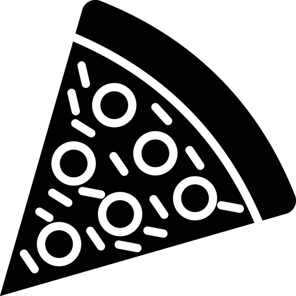 Pizza Glyph Icon Design vector