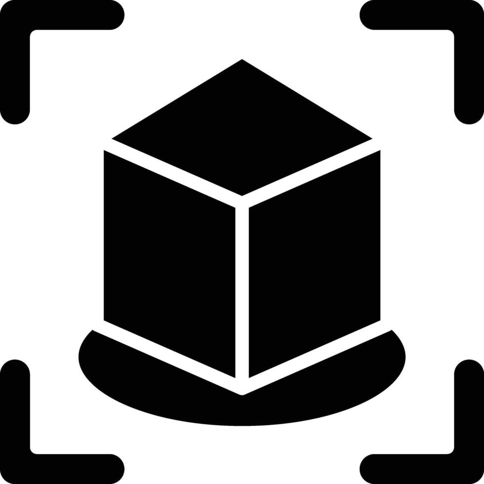 Augmented Reality Glyph Icon Design vector