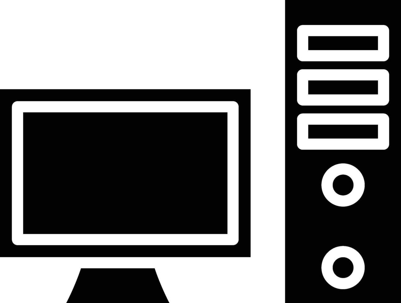 Computer Glyph Icon Design vector