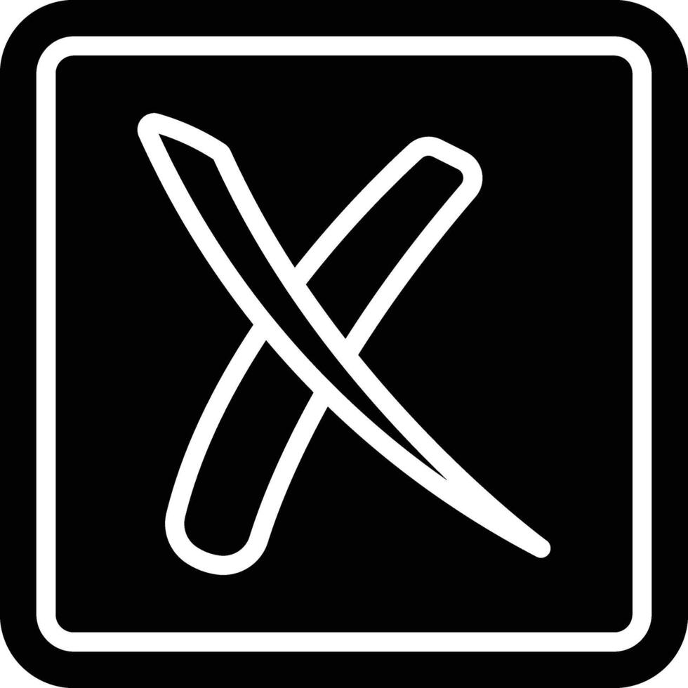Cross Glyph Icon Design vector