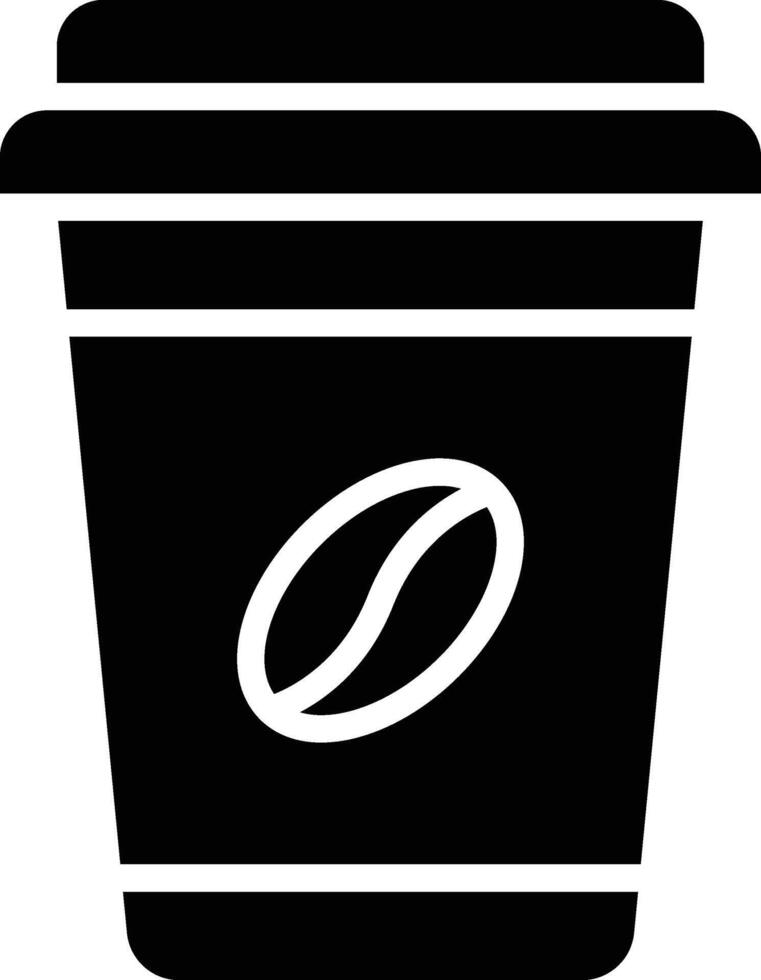 Coffee Glyph Icon Design vector