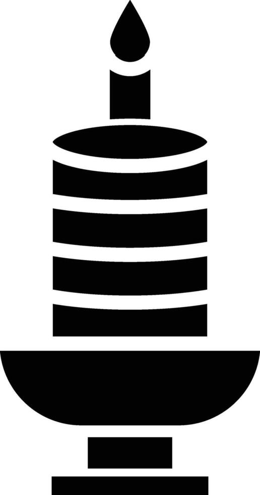 Candle Glyph Icon Design vector