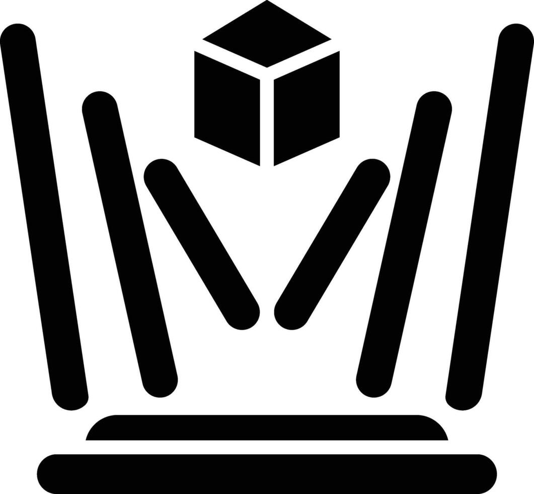 Hologram Glyph Icon Design vector