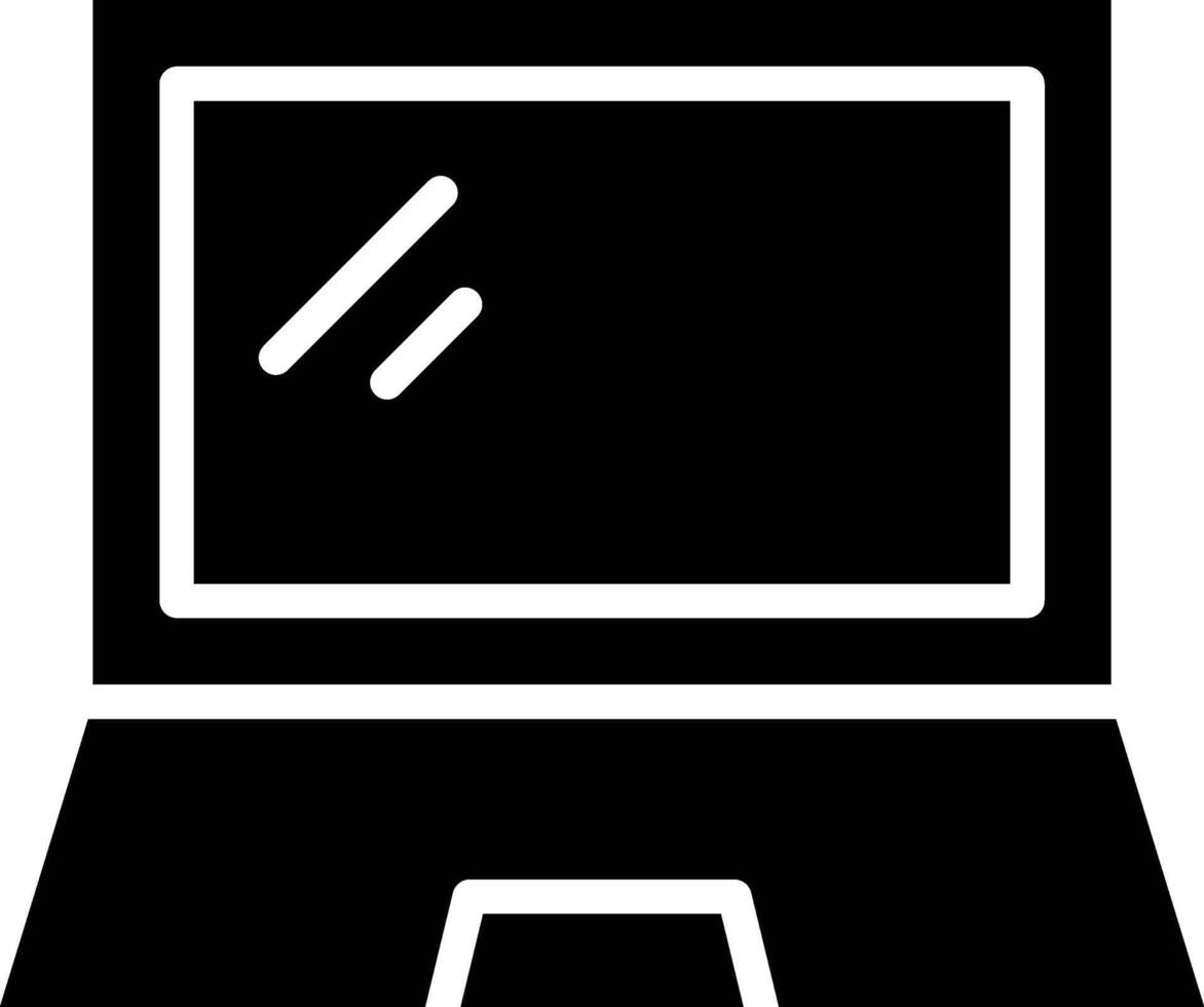 Laptop Glyph Icon Design vector