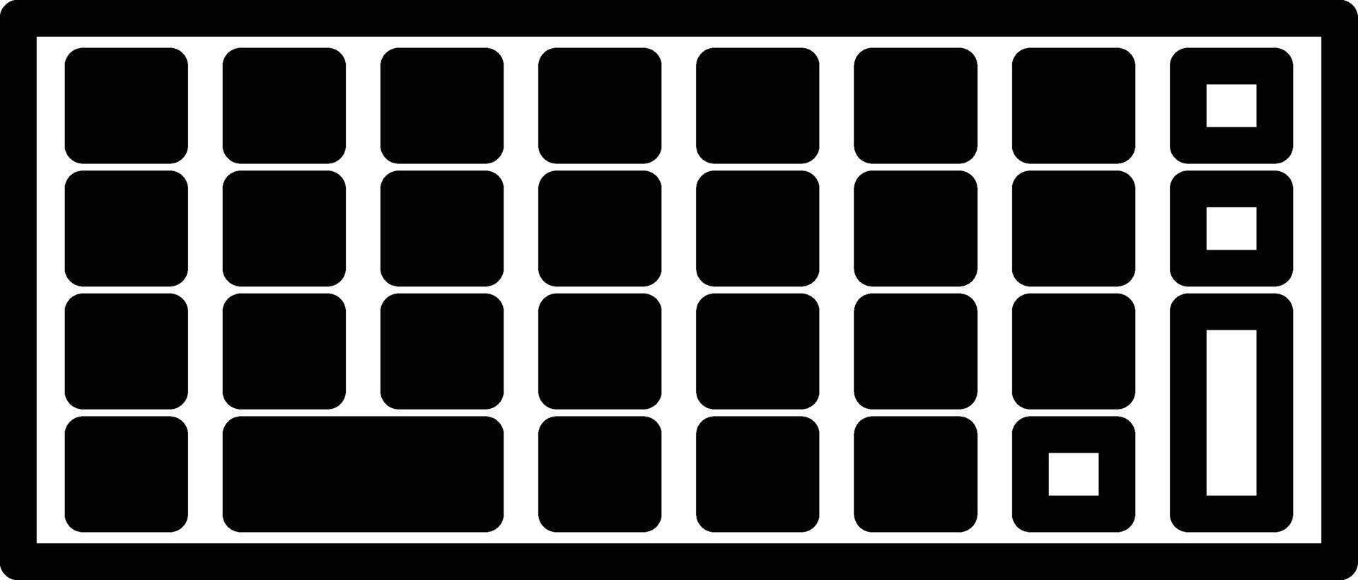Keyboard Glyph Icon Design vector