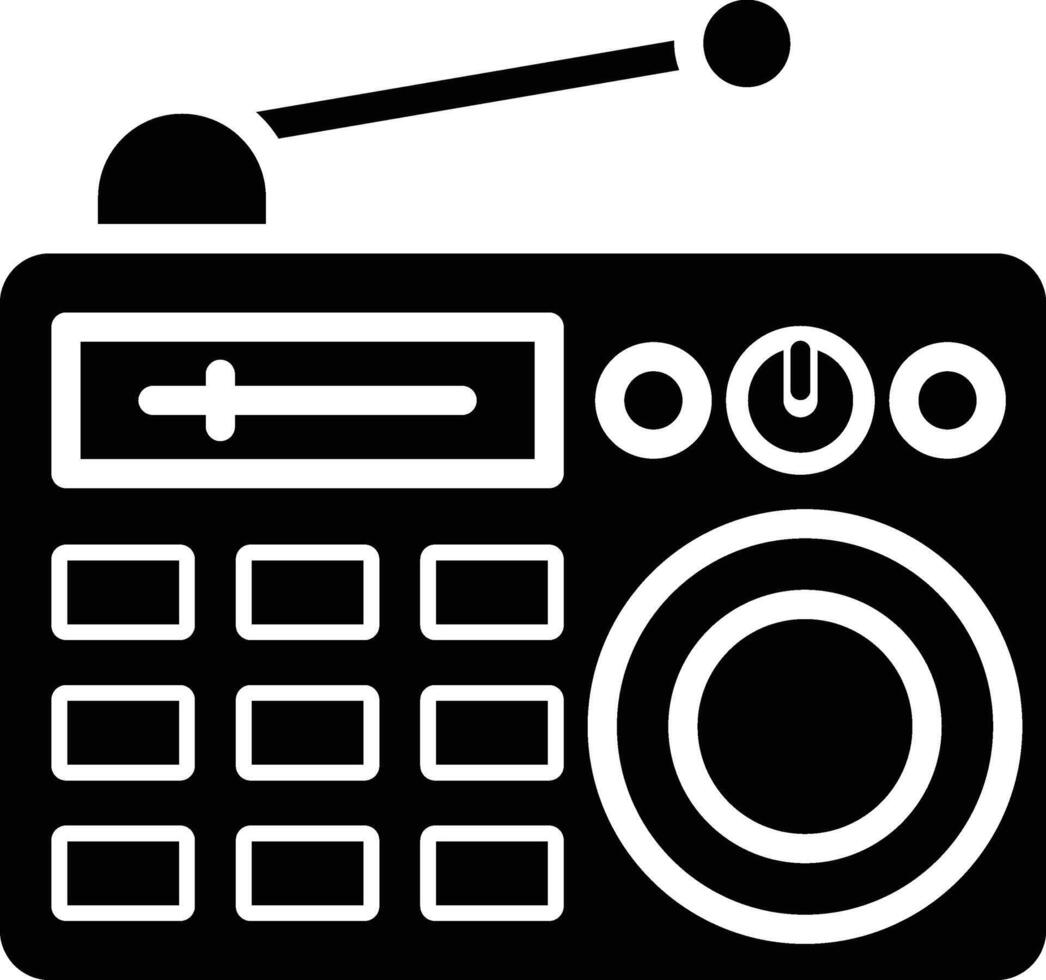 Radio Glyph Icon Design vector