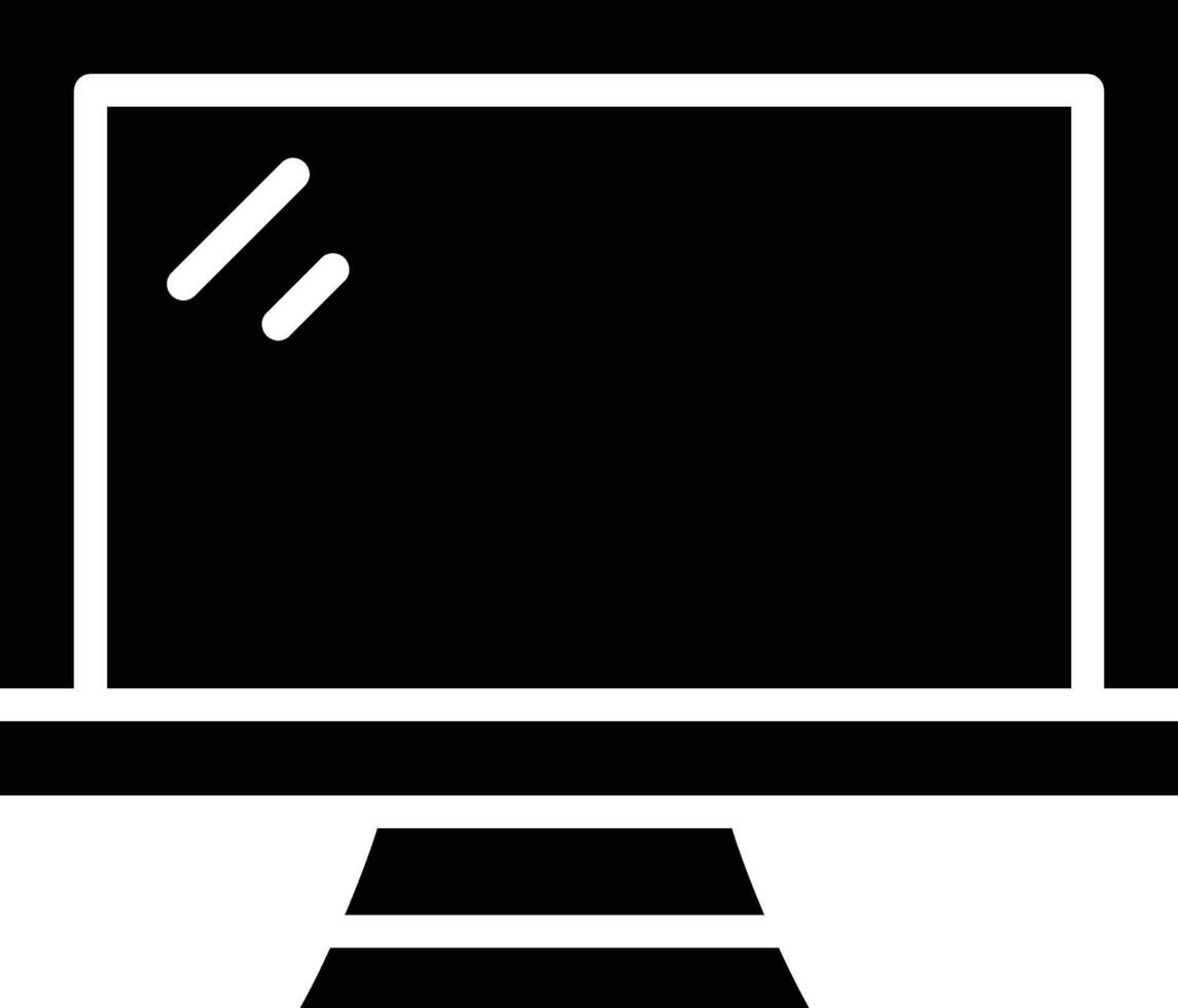 Monitor Glyph Icon Design vector