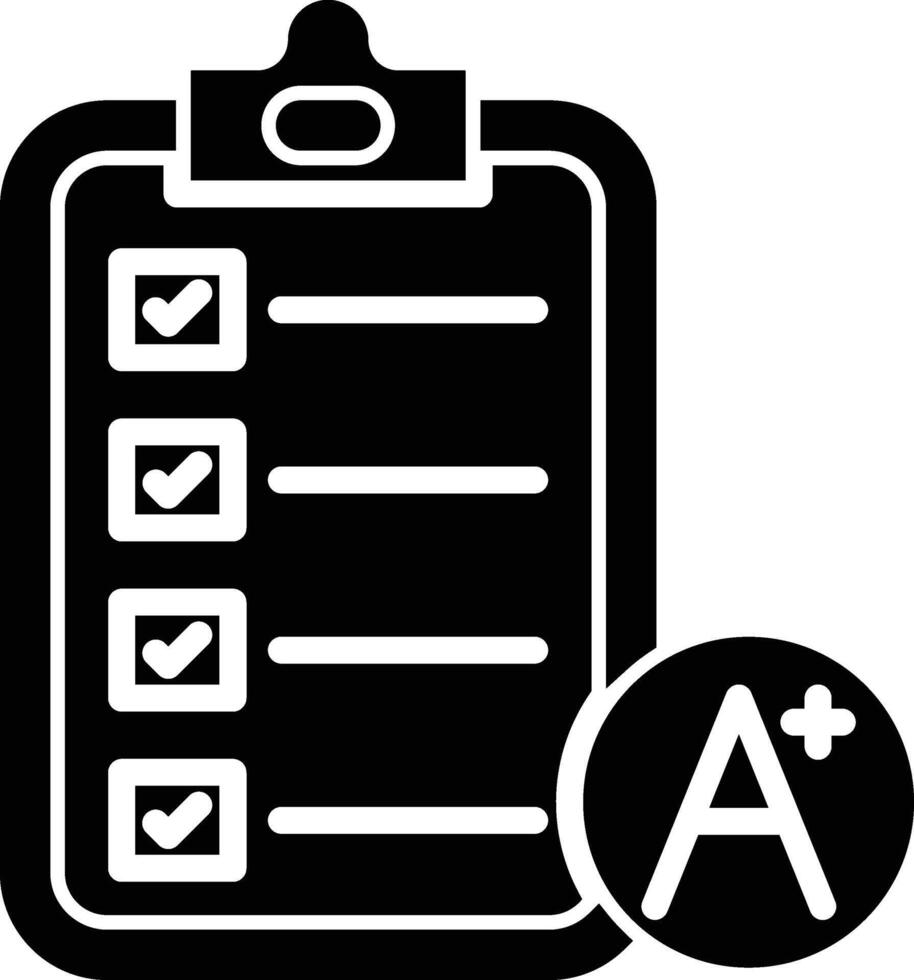Results Glyph Icon Design vector