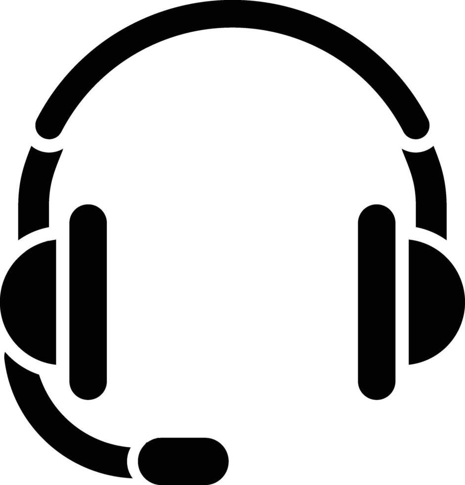 Headphones Glyph Icon Design vector