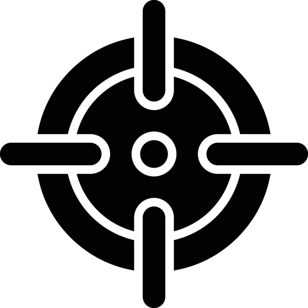 Target Glyph Icon Design vector