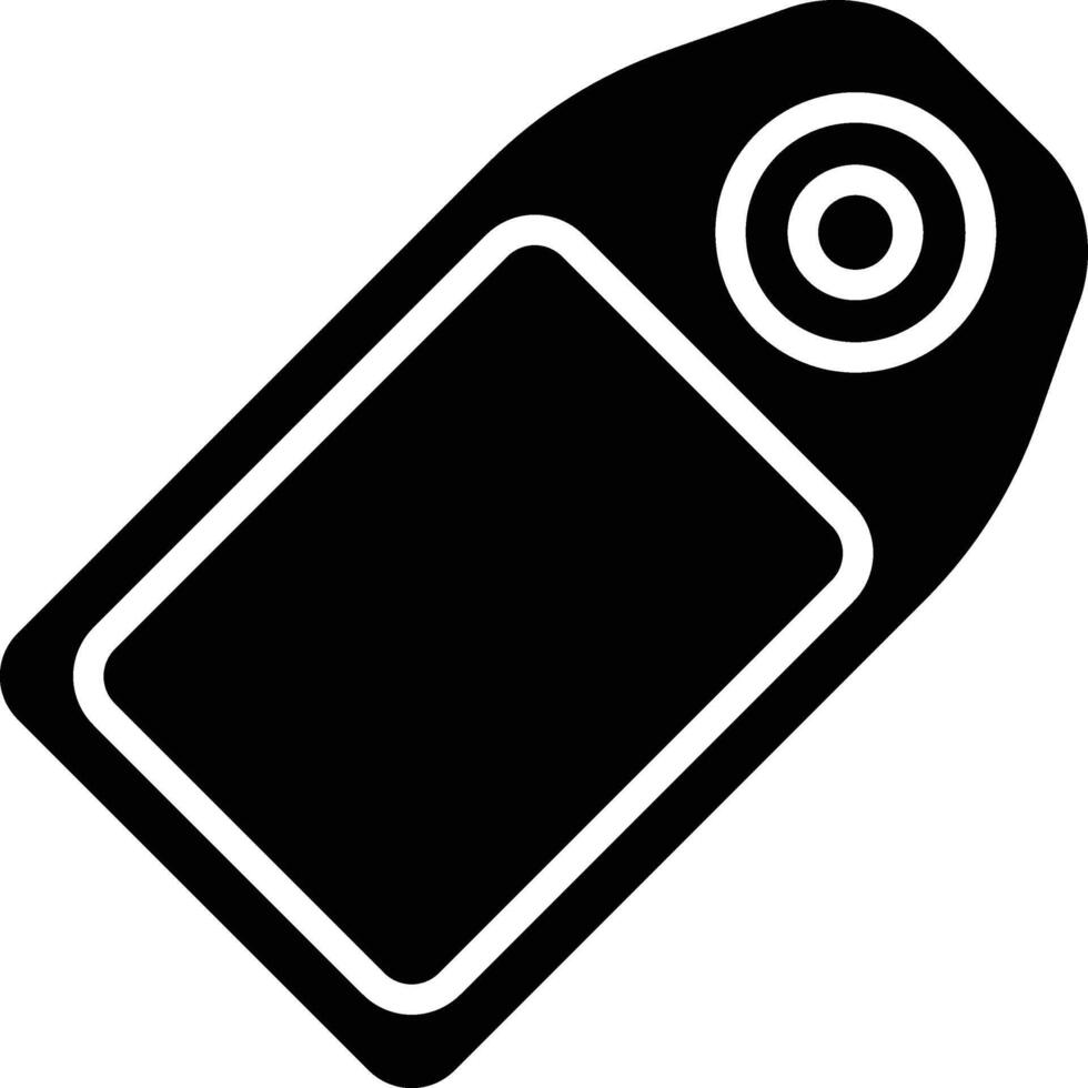 Tag Glyph Icon Design vector