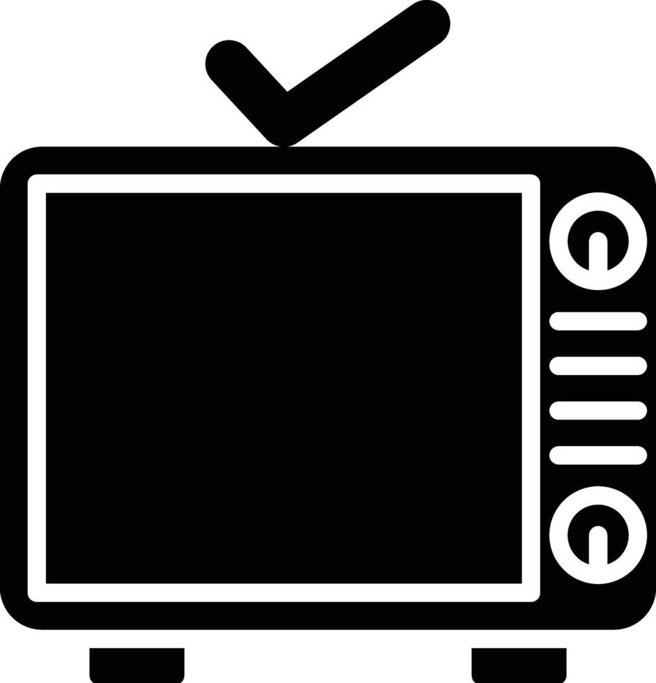 Television Glyph Icon Design vector
