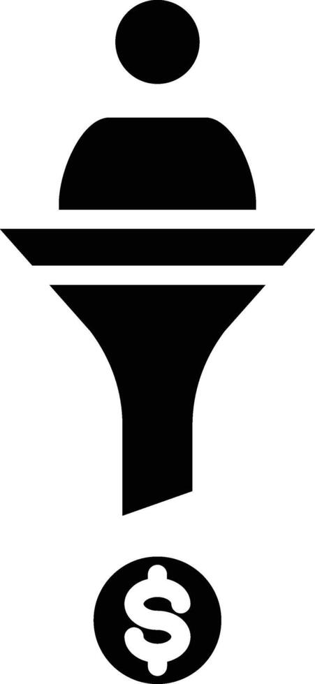 Lead Glyph Icon Design vector