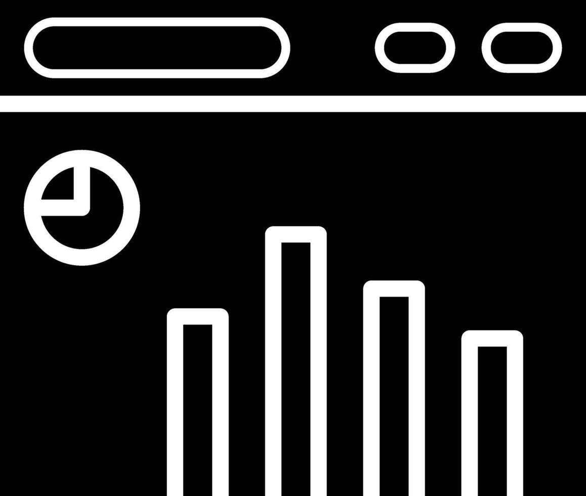 Stats Glyph Icon Design vector