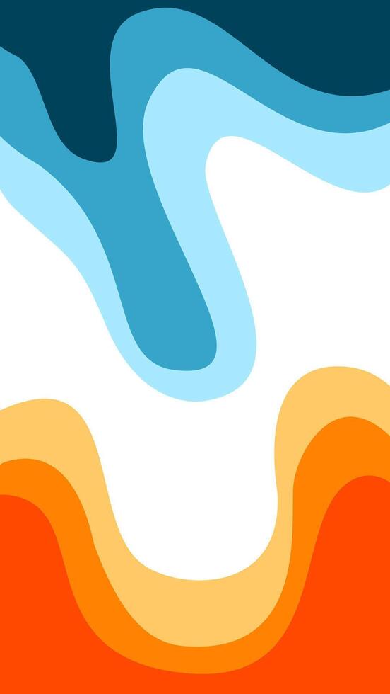 Abstract wavy Background. blue and orange background. abstract blue color wallpaper. Abstract curvy orange background. vector