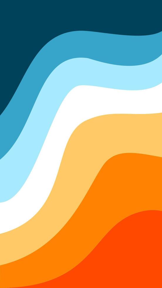 Abstract wavy Background. blue and orange background. abstract blue color wallpaper. Abstract curvy orange background. vector
