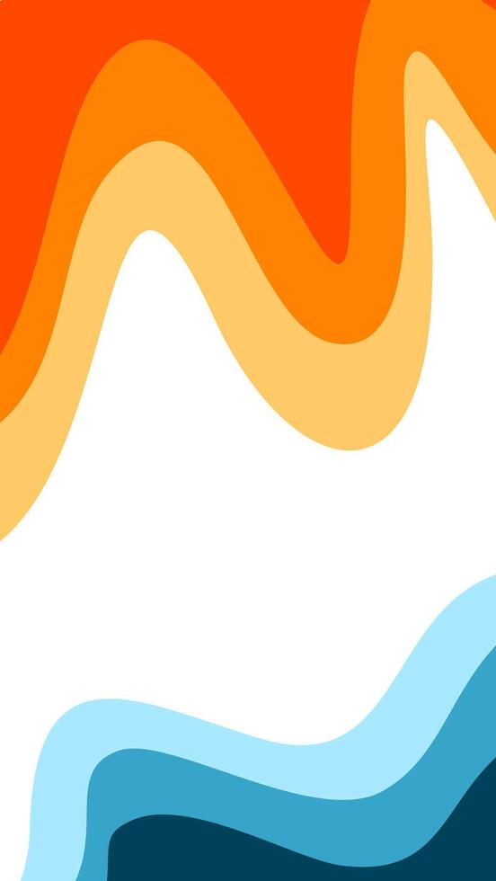 Abstract wavy Background. blue and orange background. abstract blue color wallpaper. Abstract curvy orange background. vector