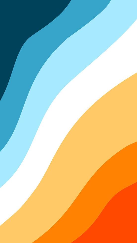 Abstract wavy Background. blue and orange background. abstract blue color wallpaper. Abstract curvy orange background. vector
