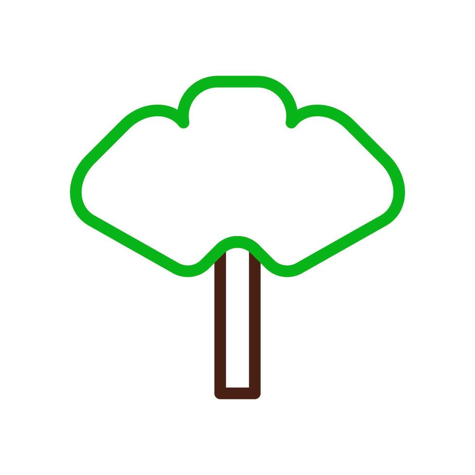 tree icon duocolor green brown vector