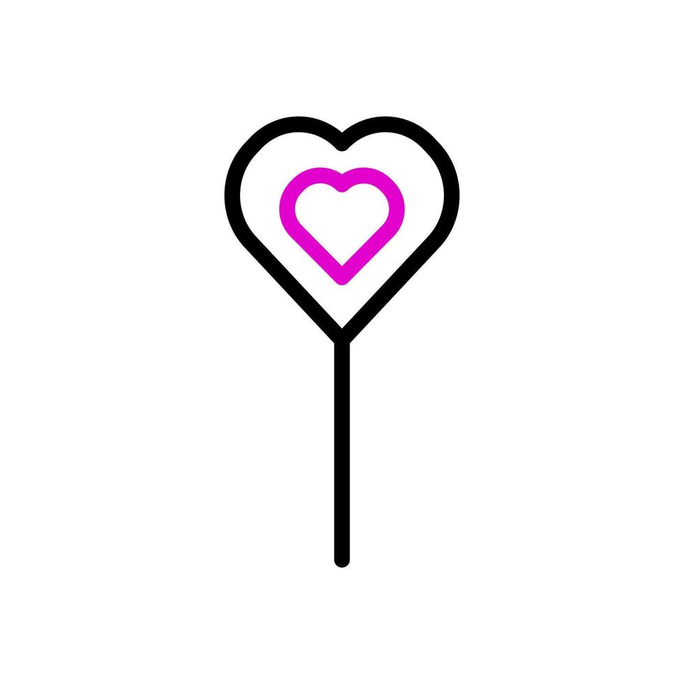 Wedding love icon duocolor black pink vector