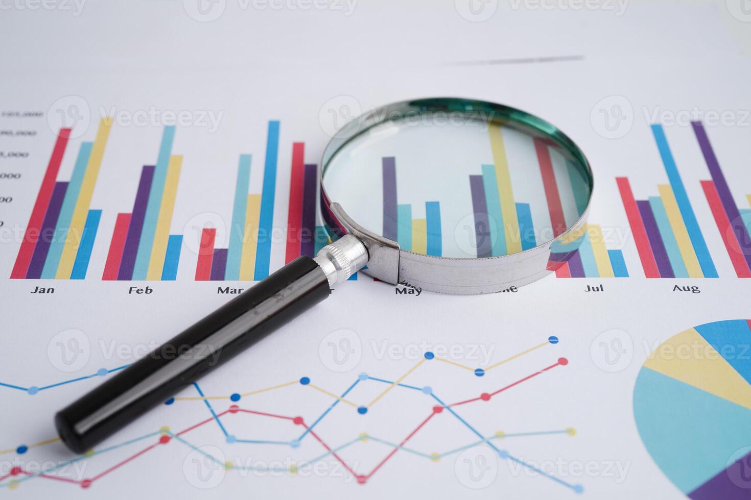 Stethoscope and US dollar banknotes on chart or graph paper, Financial, account, statistics and business data medical health concept. photo
