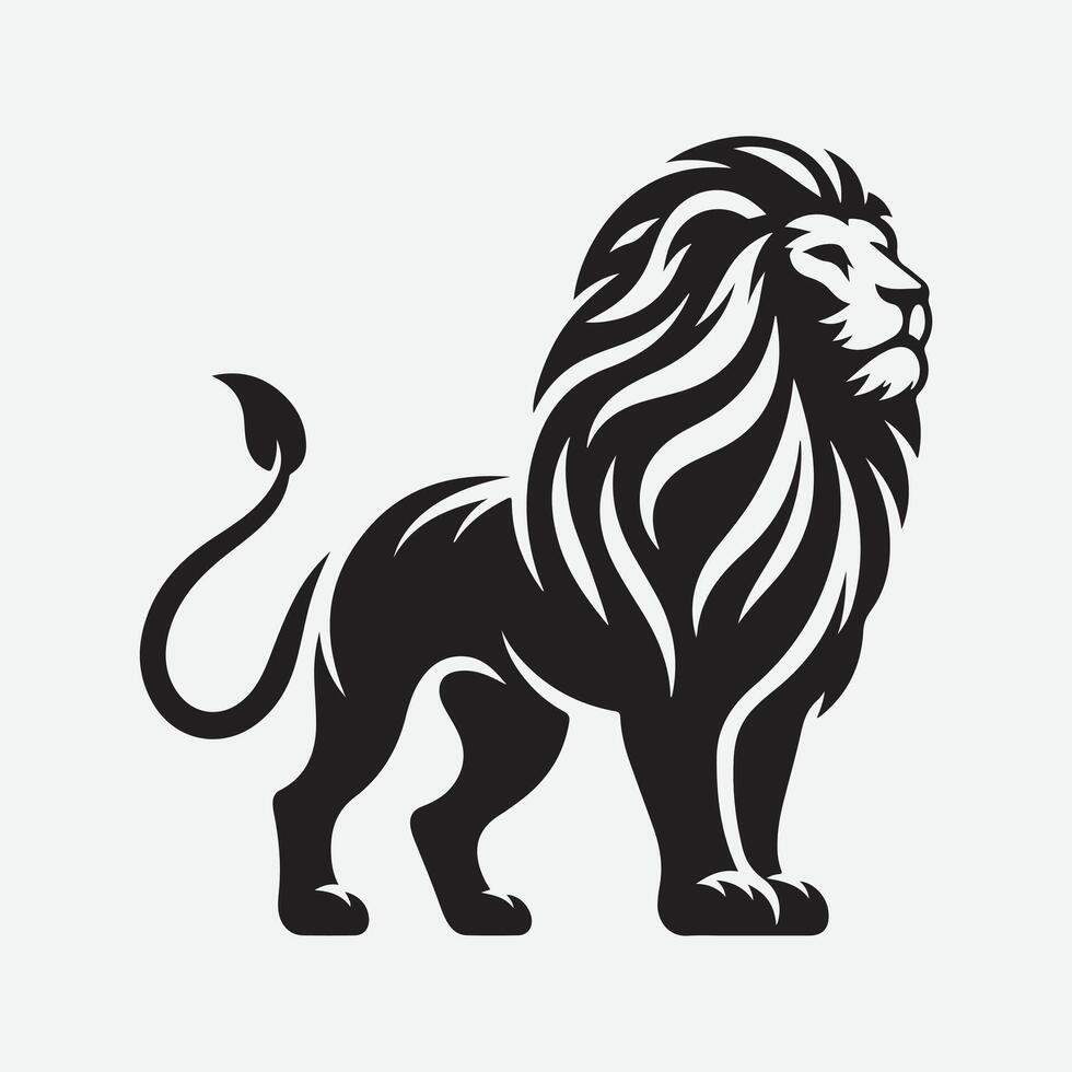 Majestic Lion Silhouette Set, Captivating Designs for Creative Projects vector
