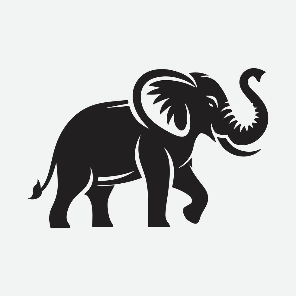 Majestic Elephant Silhouette Collection, Stunning Designs for Every Project vector