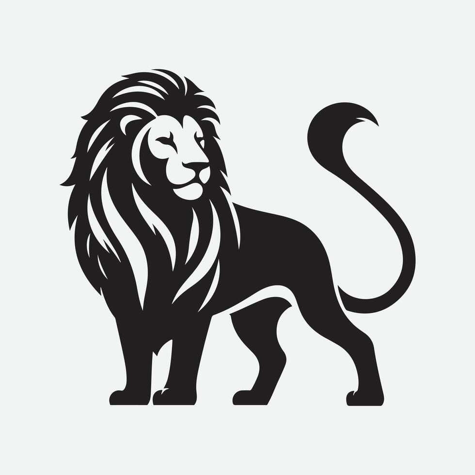 Majestic Lion Silhouette Set, Captivating Designs for Creative Projects vector