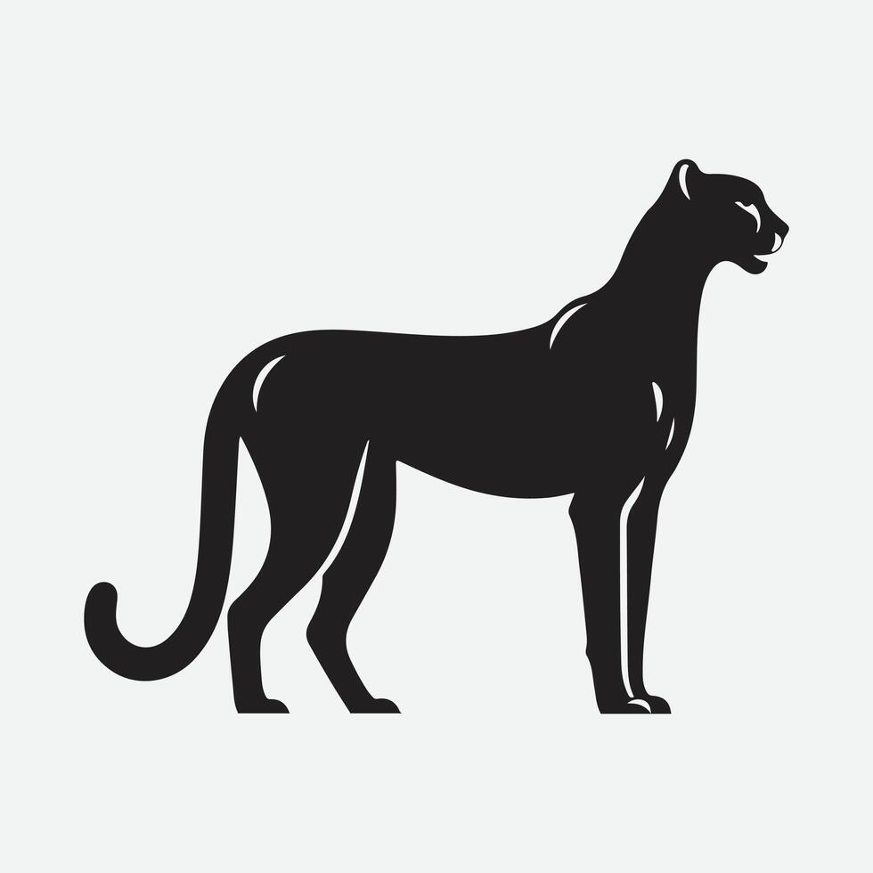 Majestic Cheetah Silhouette Collection, Grace and Power in Every Pose vector