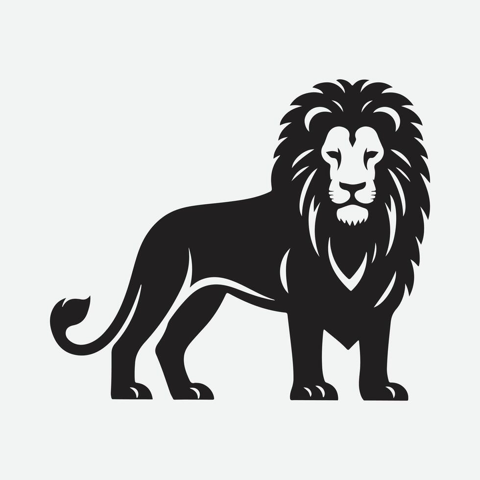 Majestic Lion Silhouette Set, Captivating Designs for Creative Projects vector