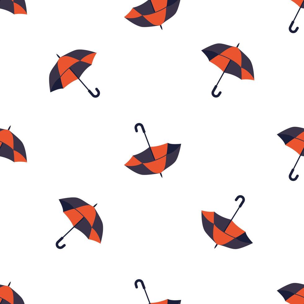 Cute pattern on white background. colorful umbrellas vector