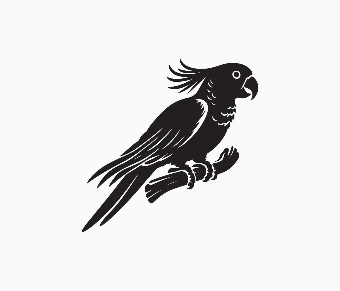 parrot silhouette art illustration vector