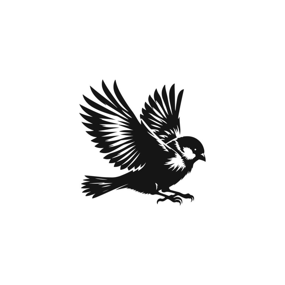 sparrow silhouette art illustration vector