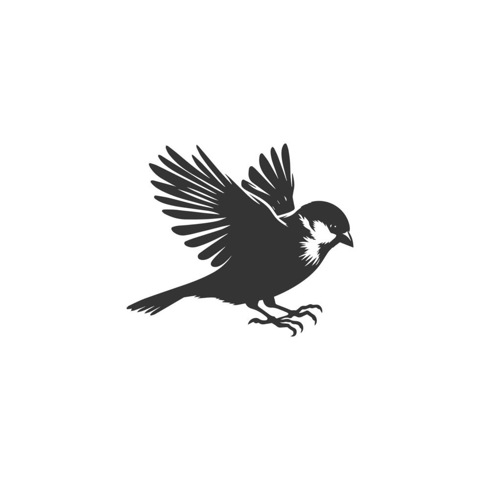 sparrow silhouette art illustration vector