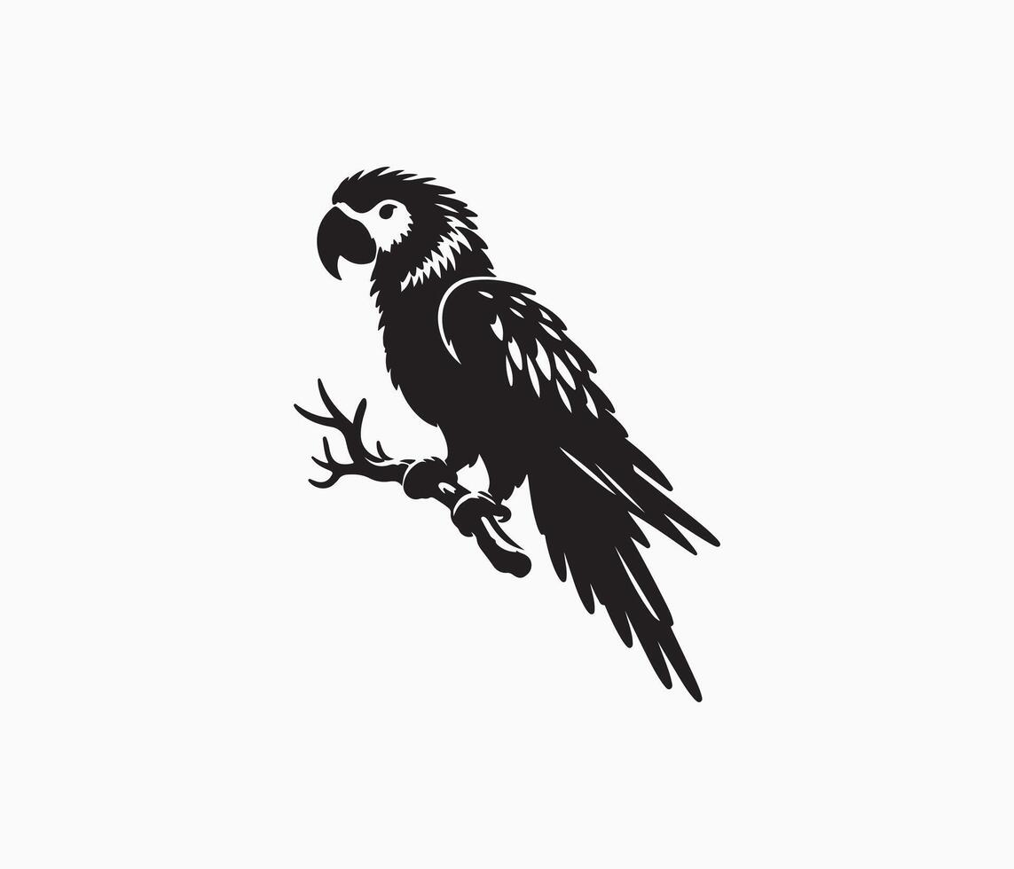 parrot silhouette art illustration vector