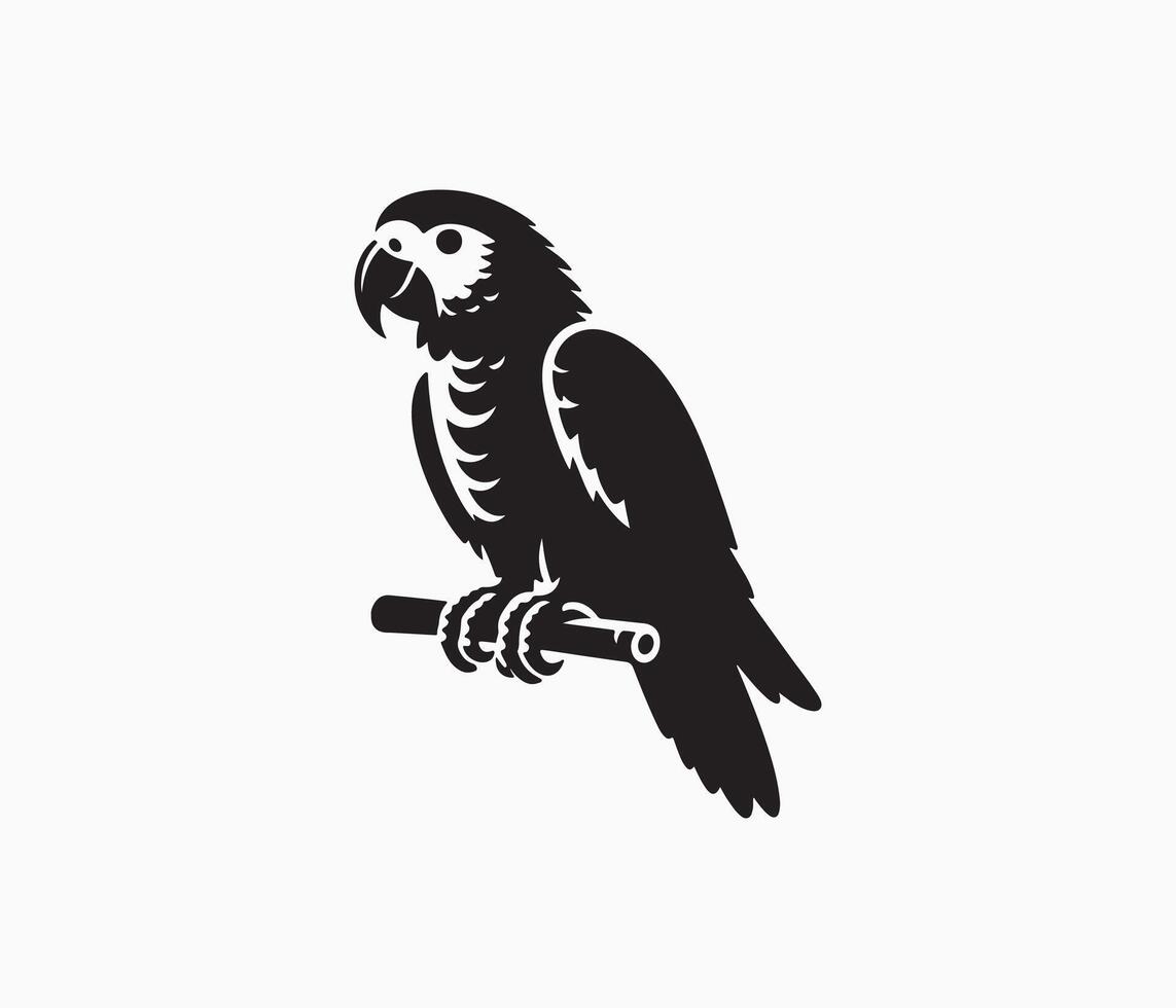 parrot silhouette art illustration vector