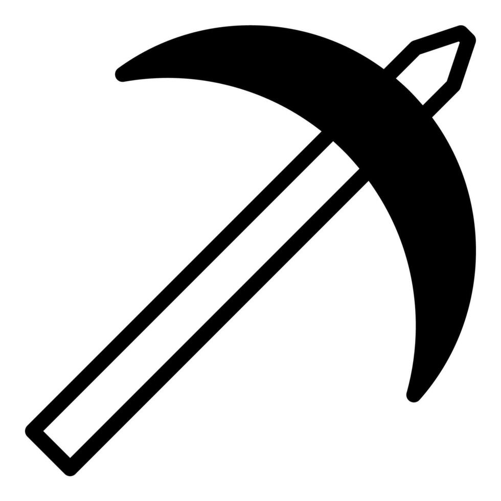Hoe icon or logo illustration outline black style vector