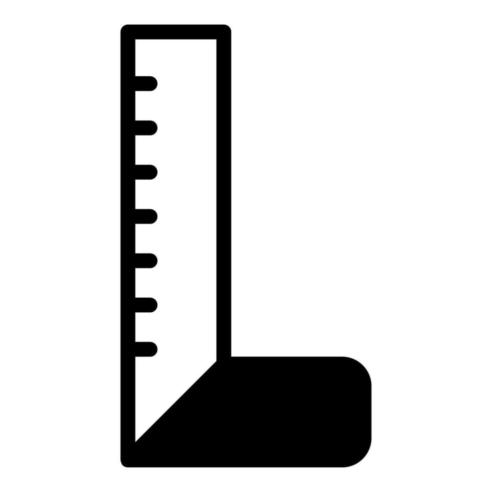 Ruler icon or logo illustration outline black style vector