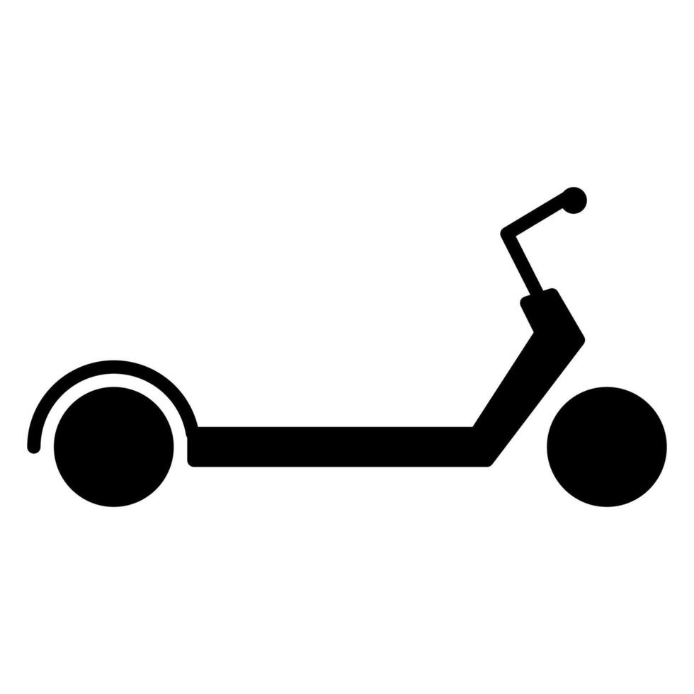 Scooter icon or logo illustration outline black style vector