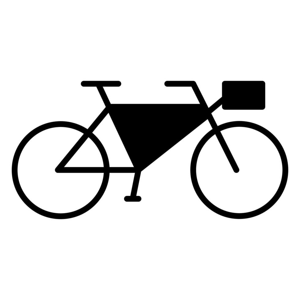 Bicycle icon or logo illustration outline black style vector