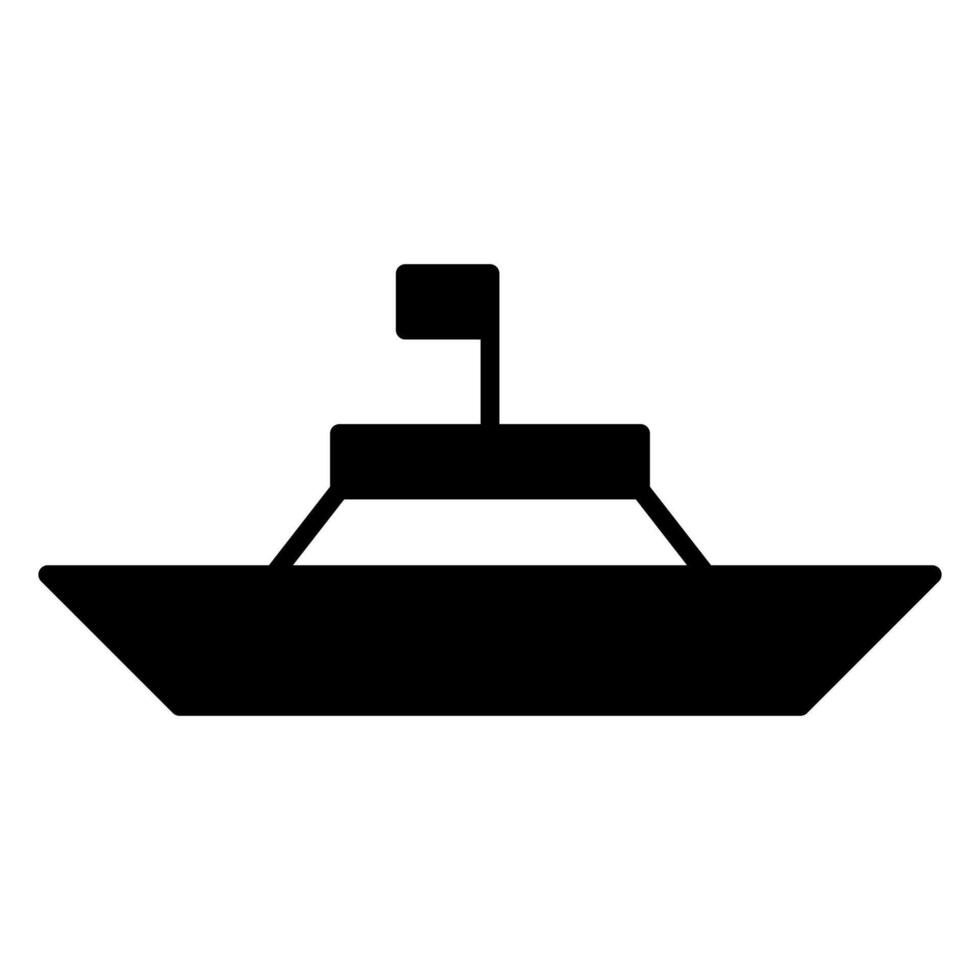 Ship boat icon or logo illustration outline black style vector