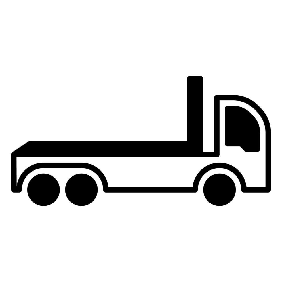 Truck icon or logo illustration outline black style vector
