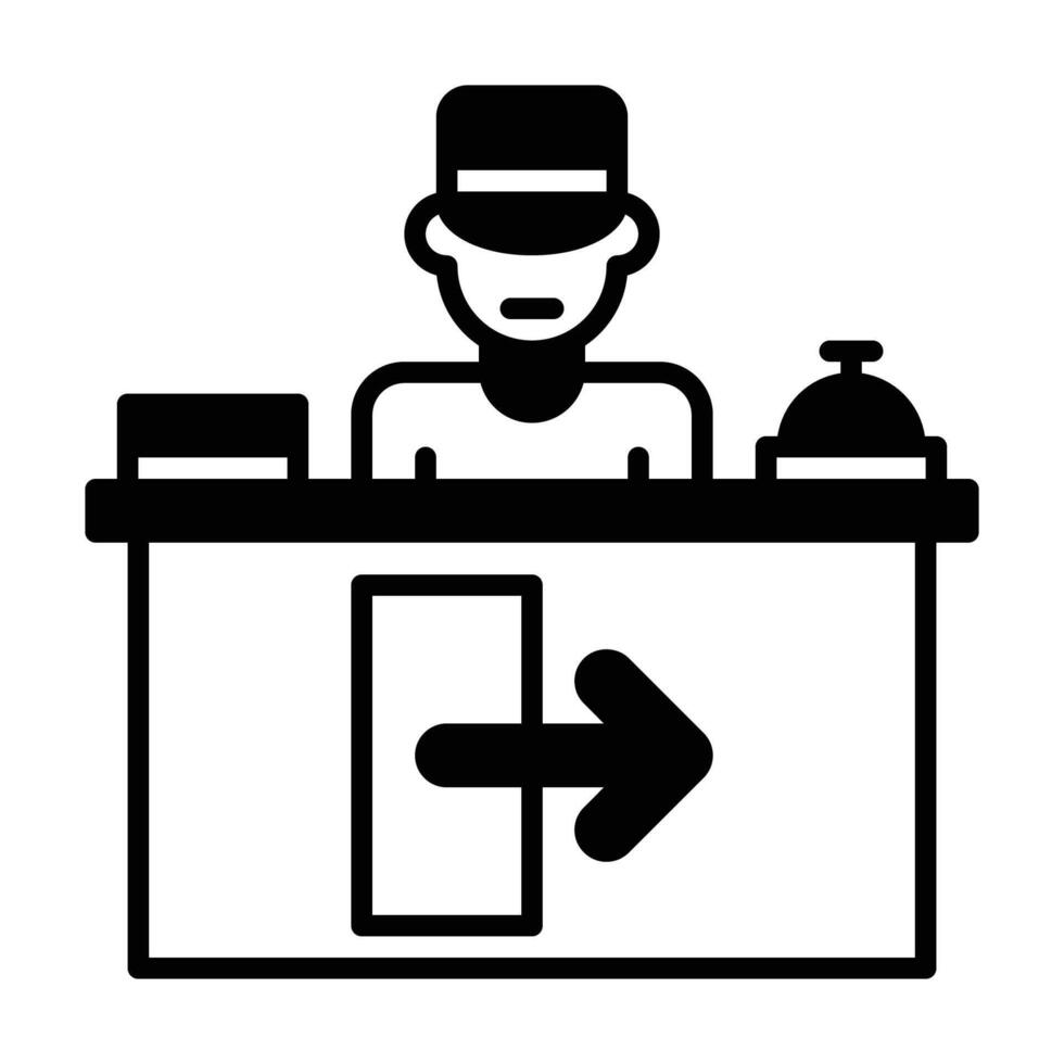 exit icon or logo illustration outline black color style vector